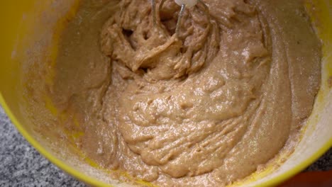 Mixing-Wholemeal-Flour-In-A-Bowl-Using-Handheld-Electric-Mixer---Making-Carrot-Cake