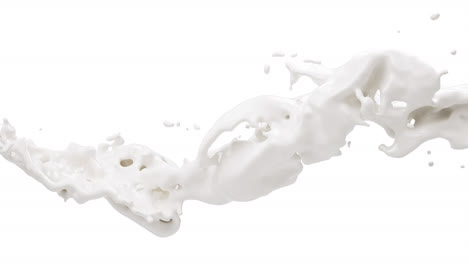 flowing fluid with splashing shape on alpha channel, 3d rendering.