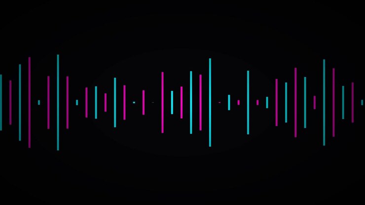 Abstrakt digital glitch og lydbølgeform bevægelsesgrafik