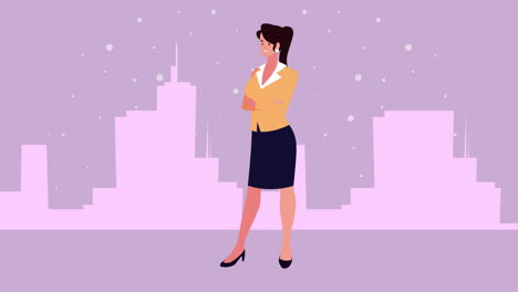 business woman in the city