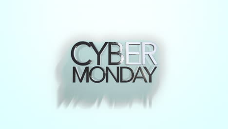 modern cyber monday text on white gradient