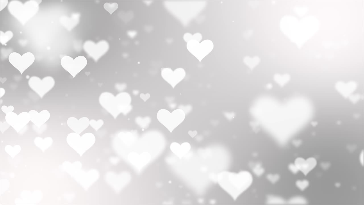 White Hearts on a Gray Background