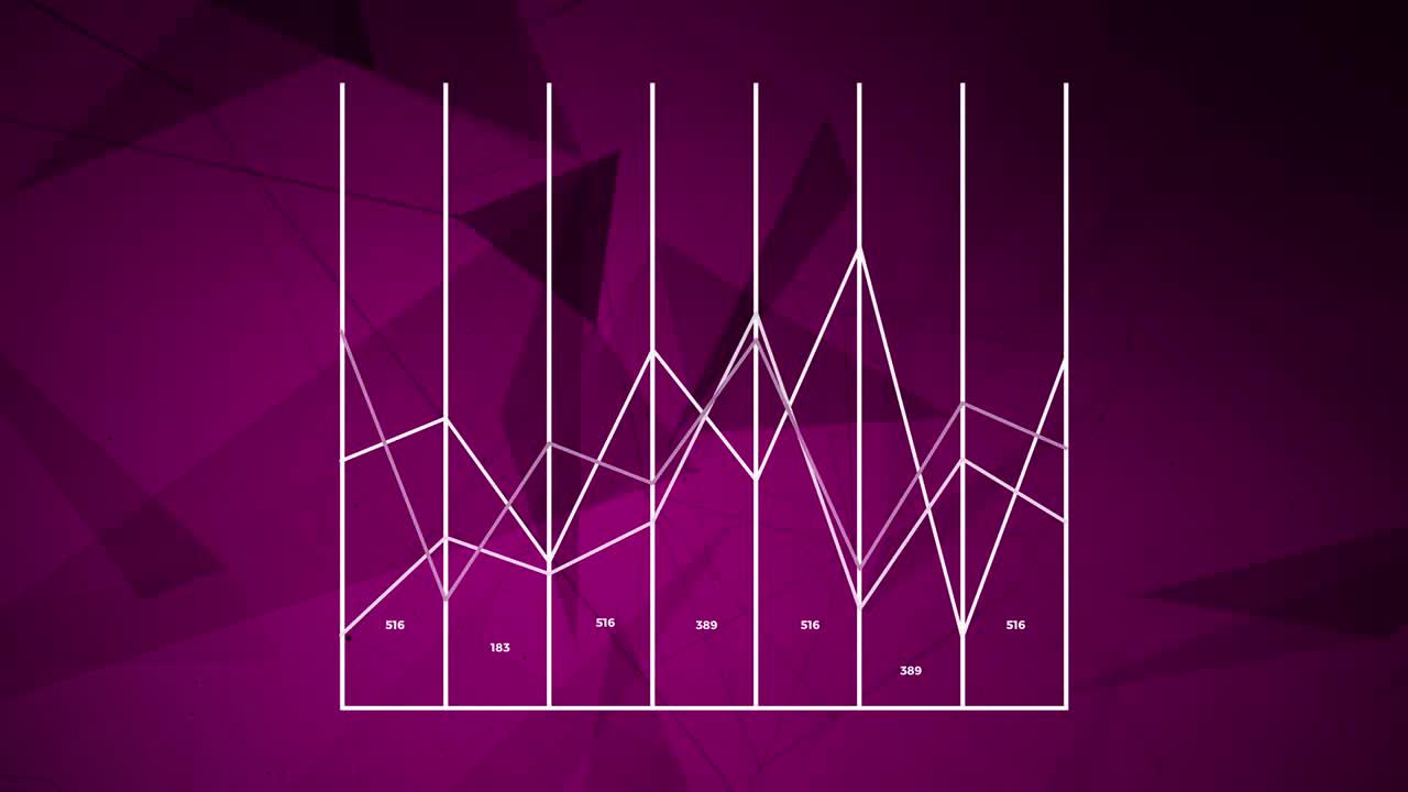 datos y estadísticas de informes, animación con diagramas gráficos.