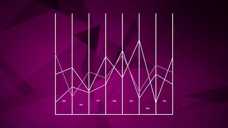 Data and report statistics, animation with graph diagrams.