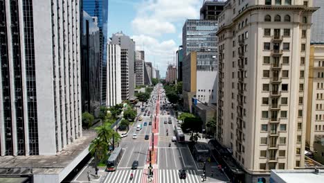 top down view of paulista avenue at downtown sao paulo brazil