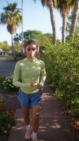 woman running outdoors