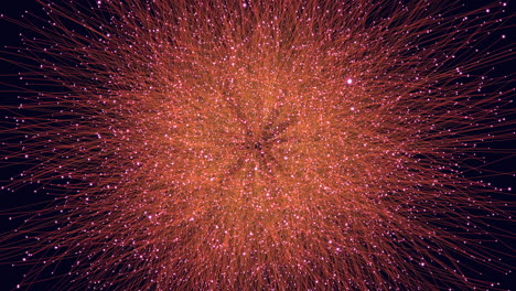 explosive night sky fiery sparks in motion