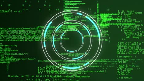 animación del escaneo del alcance sobre el procesamiento de datos
