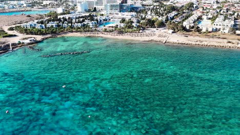 aerial view of a luxurious beach resort in cyprus