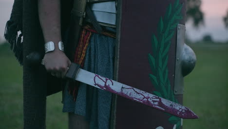roman soldier in action