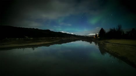 aurora borealis timelapse from thingvellir national park in iceland