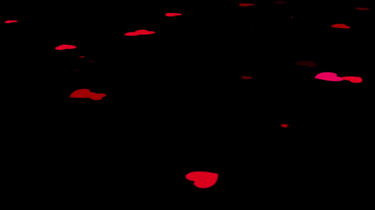 corazones rojos animados que caen, día de san valentín.