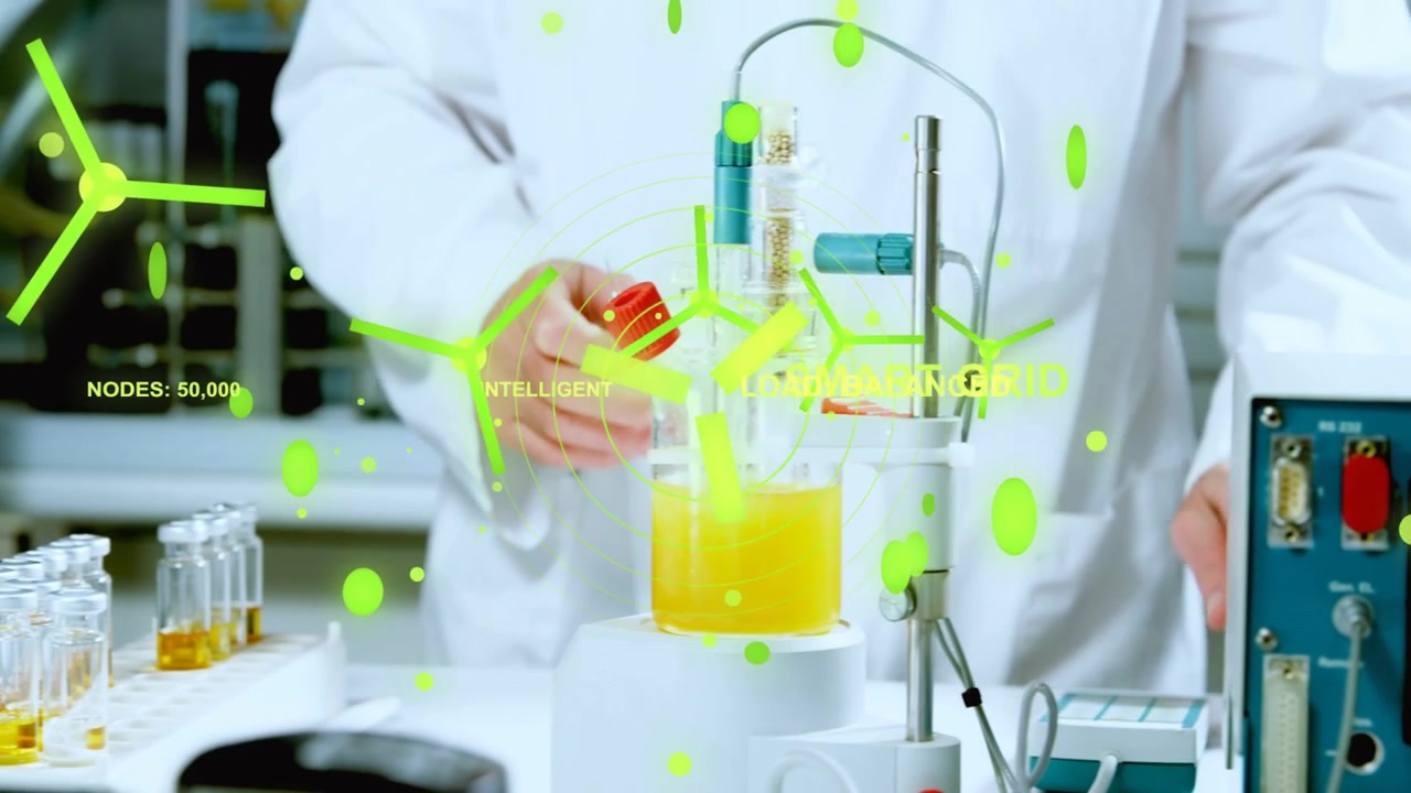 SMART GRID prompt guiding scientist placing sample on scale inserting probe using controls for test