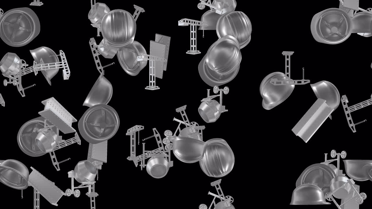 건설 현장 루프 타일은 알파와 함께 회전합니다.