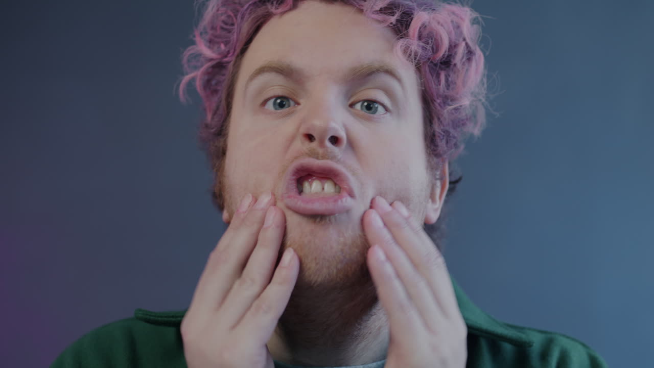 Funny Man Making a Face