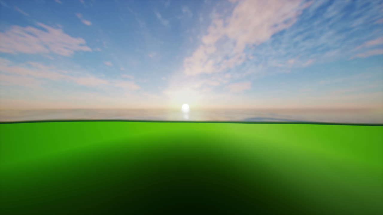 수중 해가 지는 장면