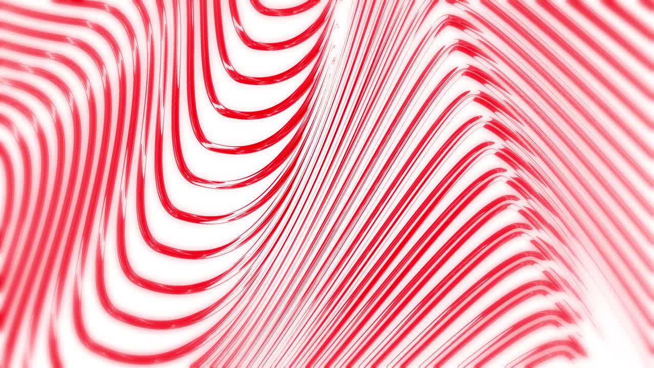 red and white wave seamless loop pattern abstract motion background. 3d animation