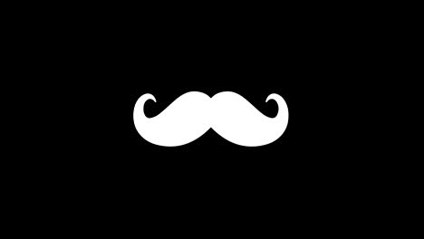 mustache icon vintage twitched bad signal animation.