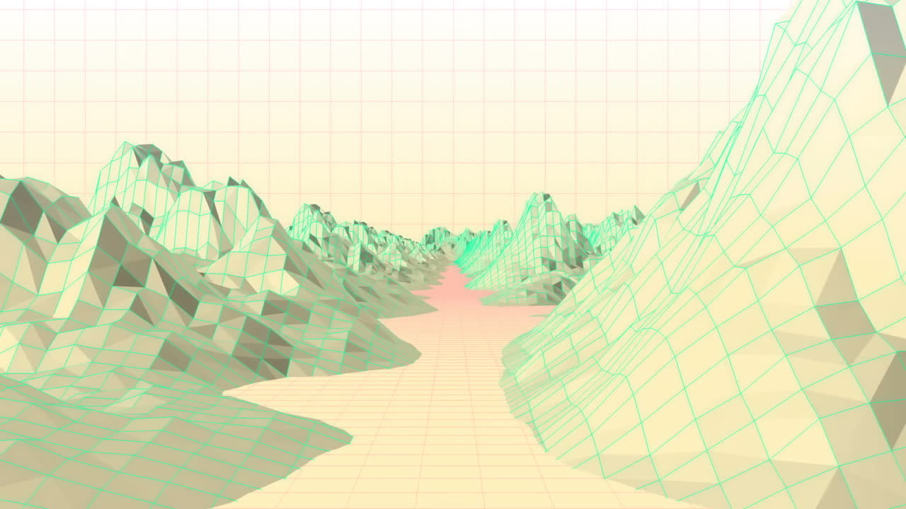 video generado digitalmente de la montaña