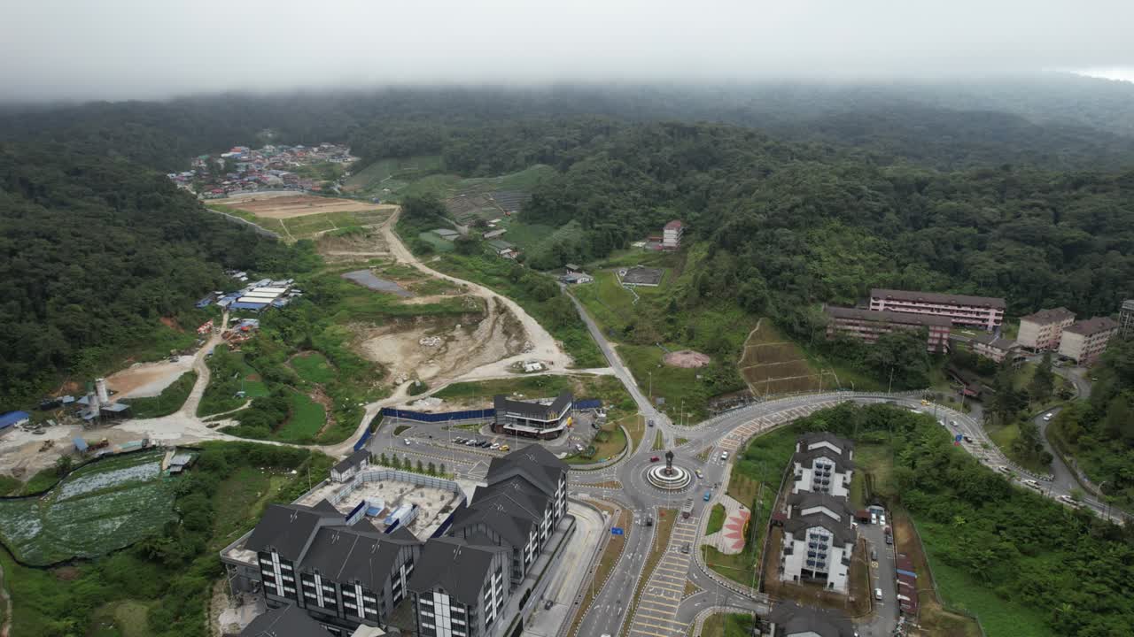 말레이시아의 카메론 하이랜드 지역 내의 브린창 지역의 일반 풍경