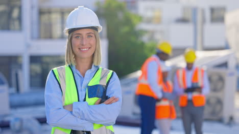 face, engineer and woman outdoor