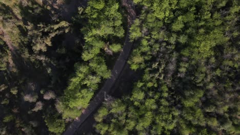 Bird-eye-shot-of-San-Cristobal-hill-in-Santiago-de-Chile,-uhd-4k