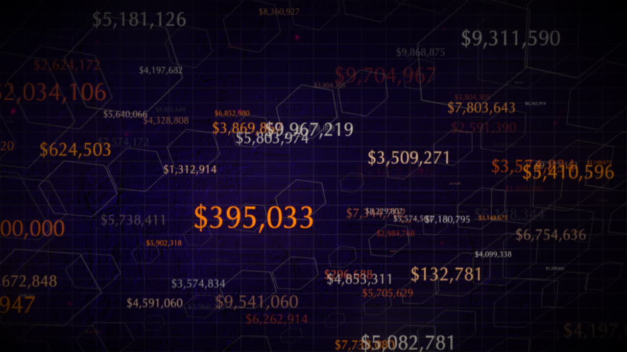 Animation of a graph representing financial gains and losses