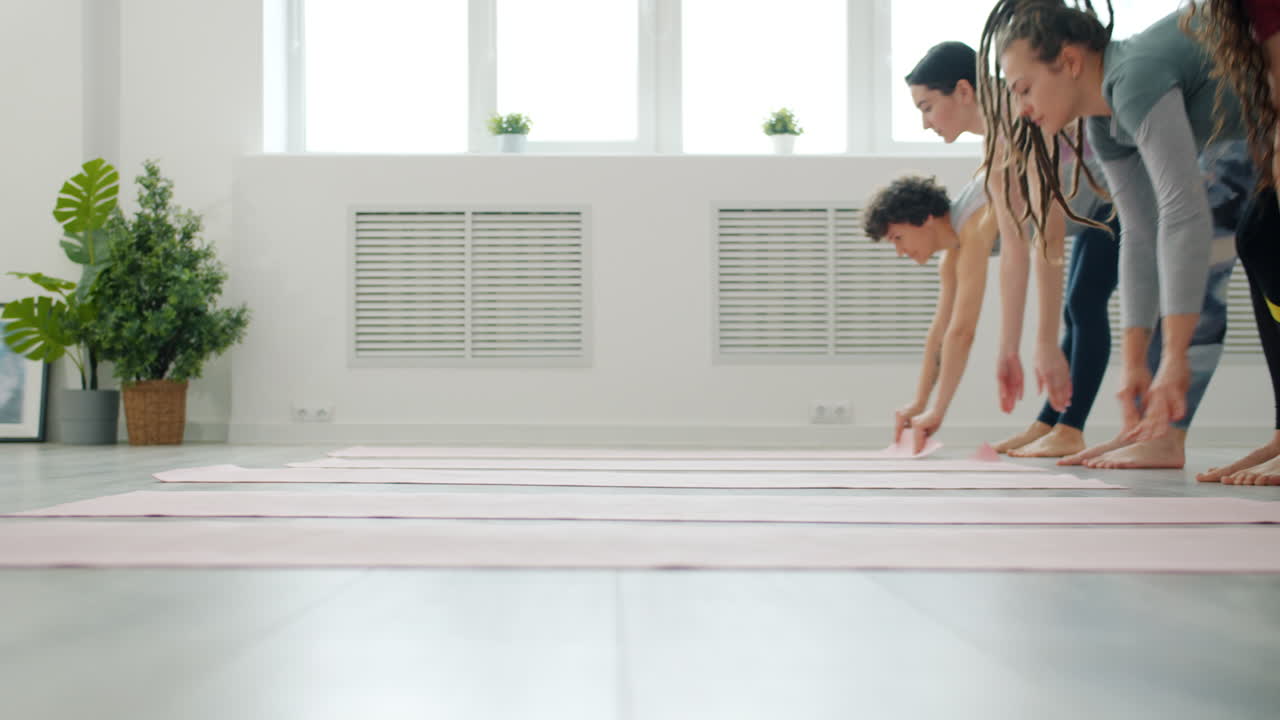 Yoga Class Getting Ready