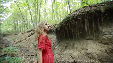 girl lost in forest