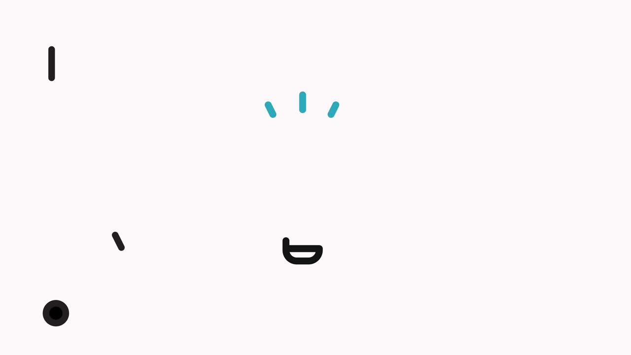 창의적인 생각 평평한 선 아이콘 애니메이션과 알파