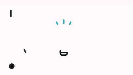 창의적인 생각 평평한 선 아이콘 애니메이션과 알파