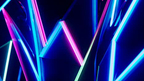 abstract neon geometric shapes