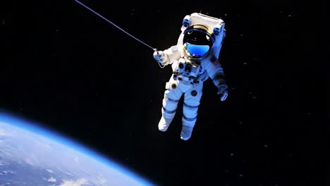 astronauta en una caminata espacial