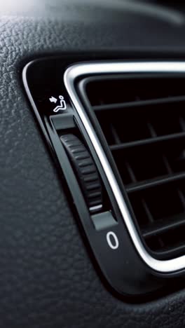 close-up of car dashboard climate control