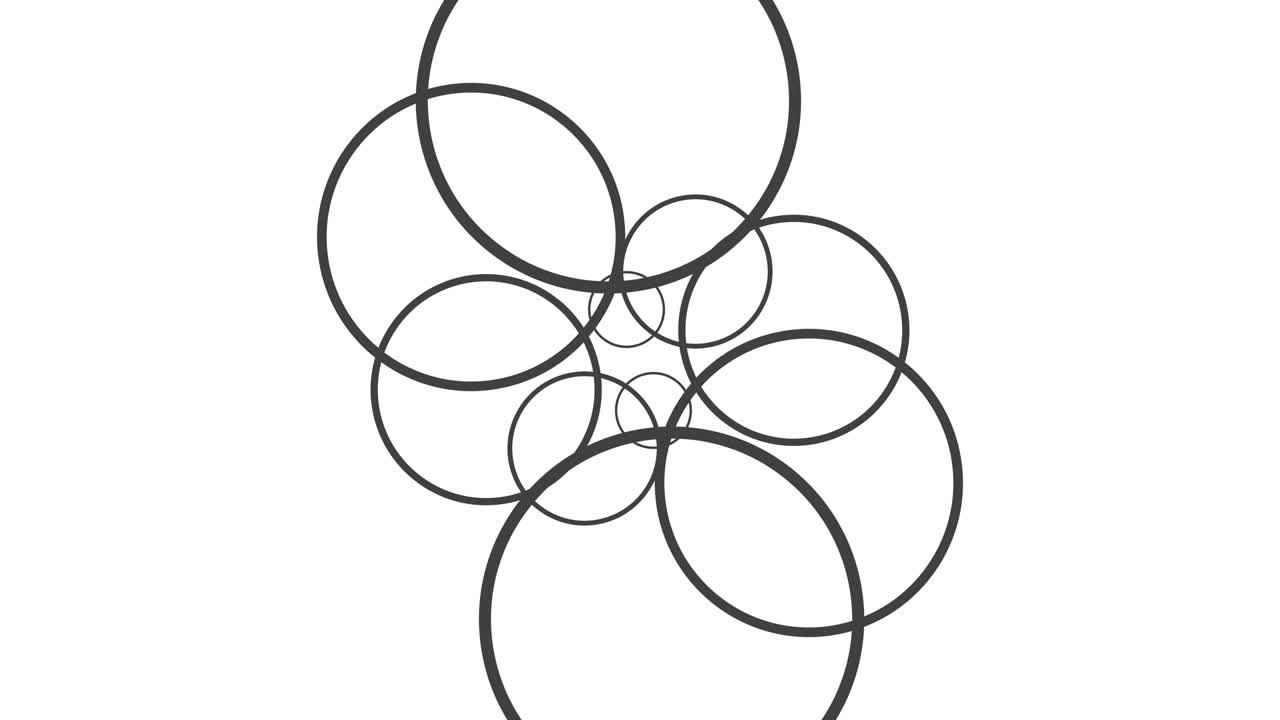 Simple rotating groups of cicles