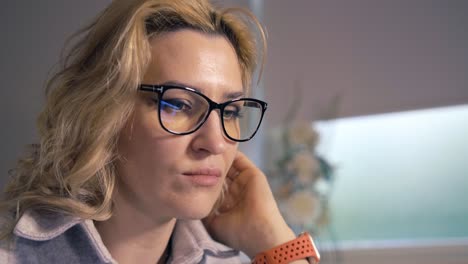 Intelligent-woman-working-on-her-assignment