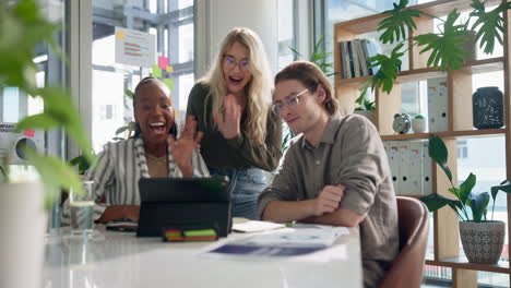 business team collaborating in a modern office