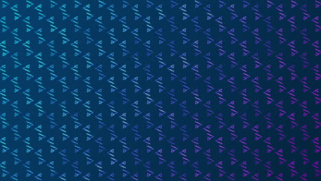 animación de múltiples filas de formas abstractas sobre un fondo azul oscuro