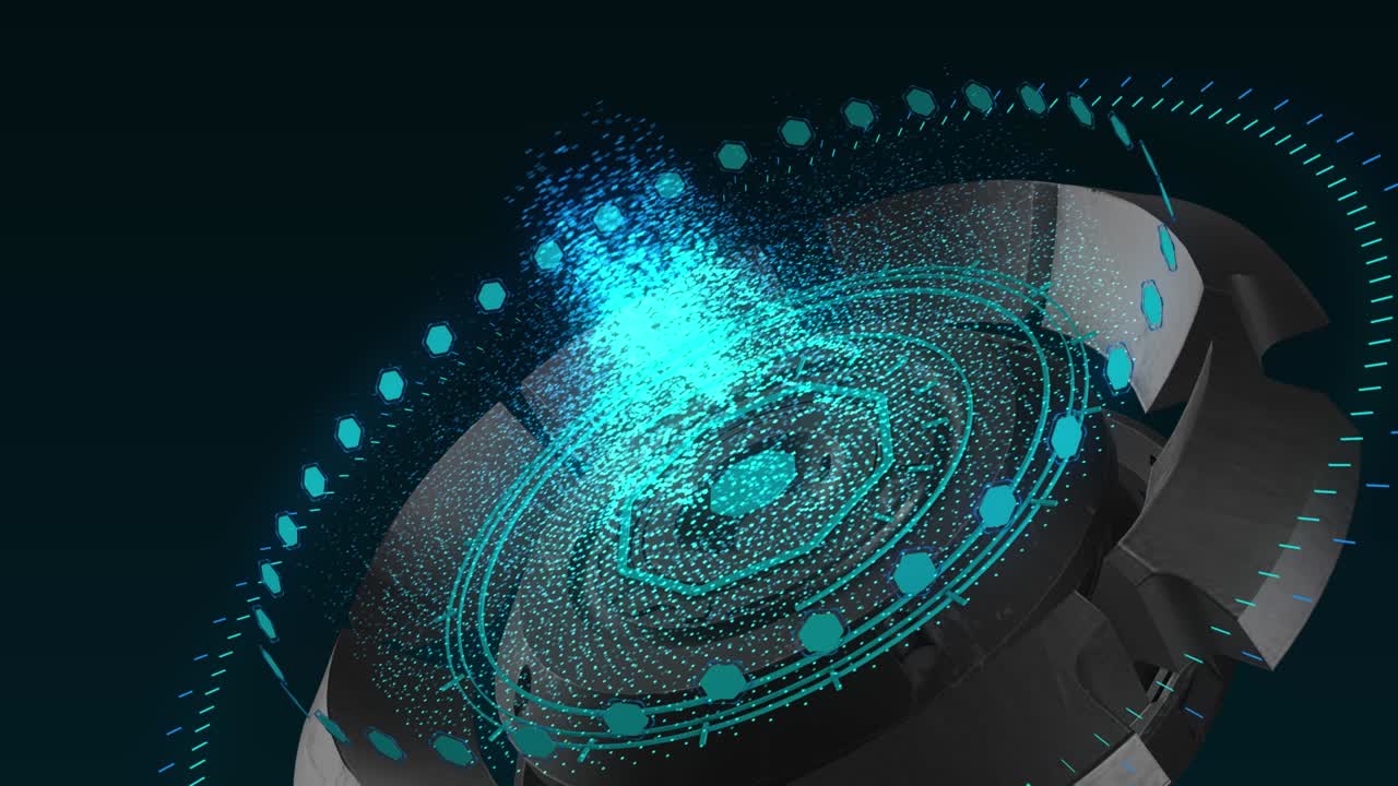 pantalla futurista hud 3d, pantalla de ciencia ficción en un fondo de 4k