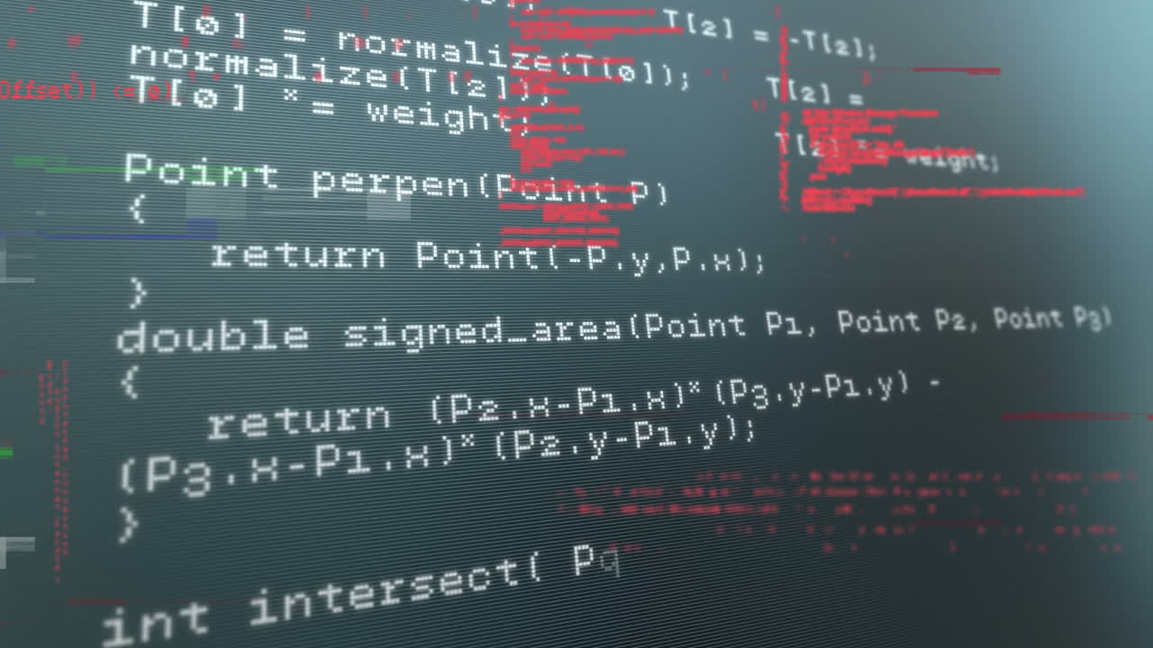 Digital animation of multiple screens with data processing against blue background