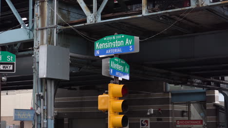 kensington street sign in philadelphia pennsylvania