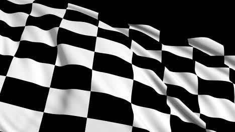 a checkered flag waving in the wind. national 3d racing flag waving