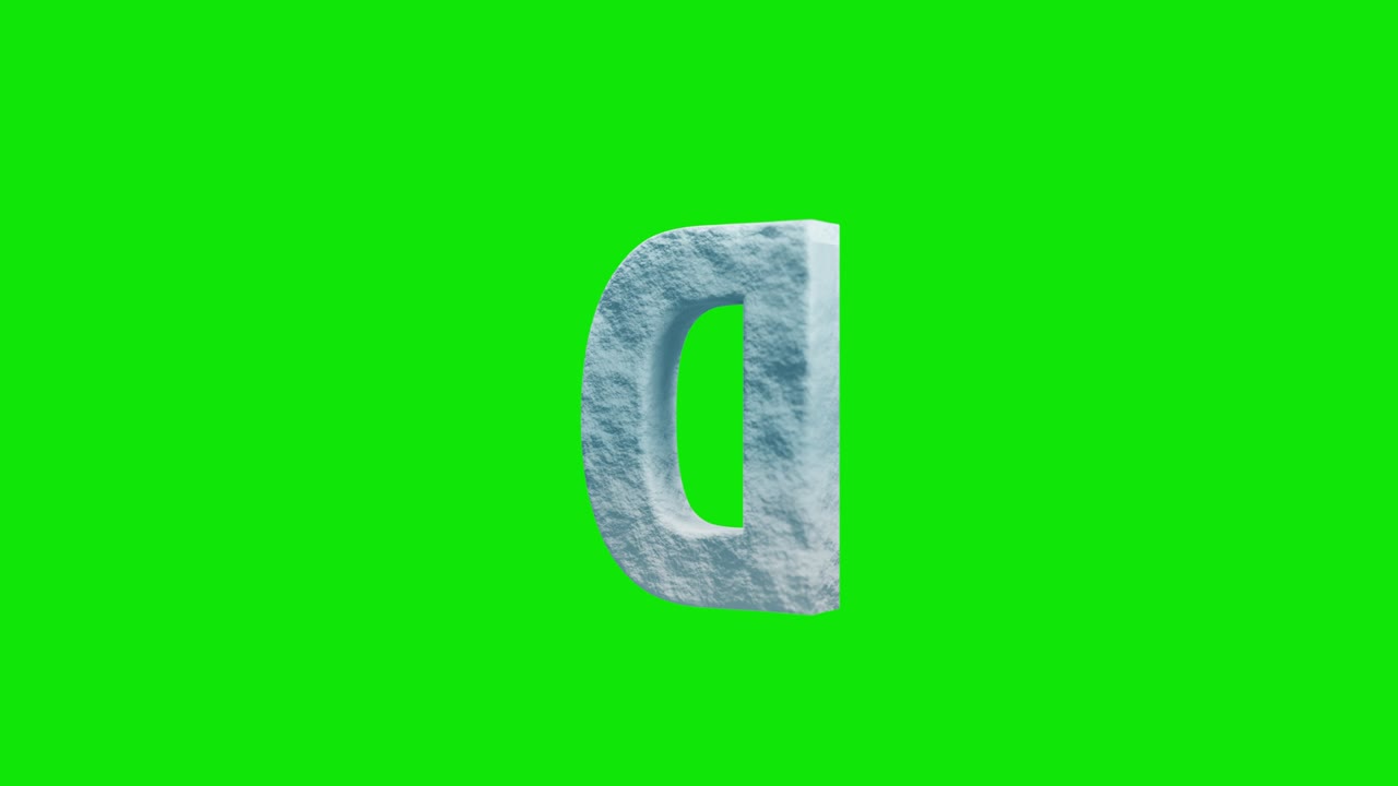 Animazione in loop dell'alfabeto inglese per bambini, lettere su sfondo verde, Alfabeti Carini, Imparare l'ABC in stile cartone animato, dalla A alla Z, L'animazione di tutte le lettere, render 3D.