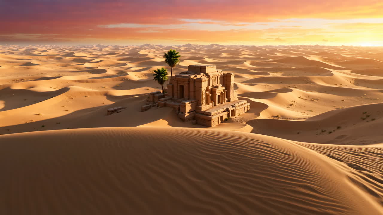 Ancient Desert Oasis Architecture