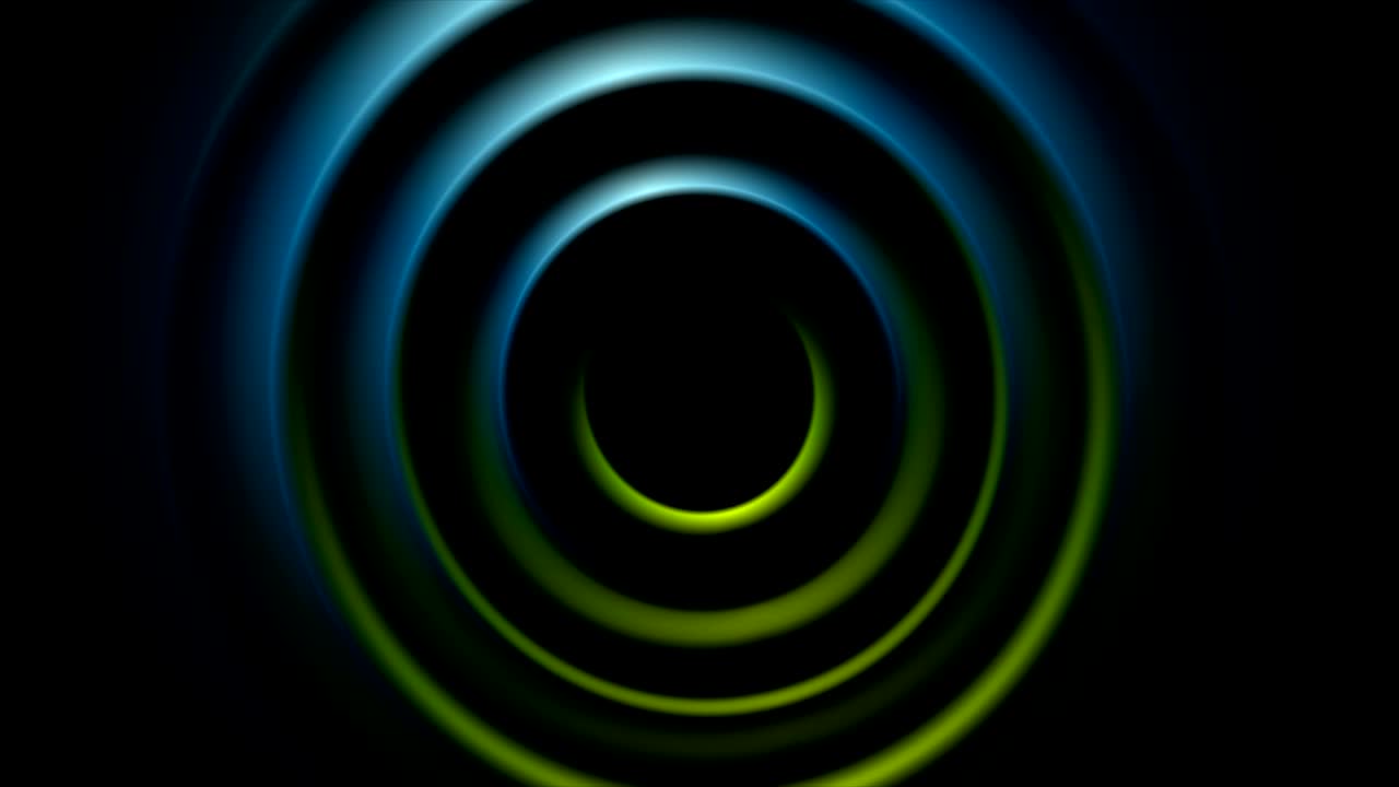 círculos lisos abstractos verdes y azules animación de video
