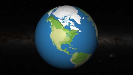 animación de la tierra haciendo zoom en la ubicación de chicago