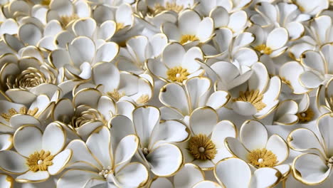 elegant white and gold floral pattern