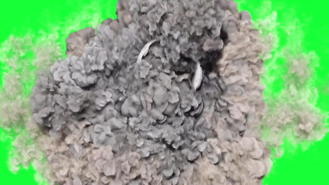 VFX-elementer med eksplosion og røg