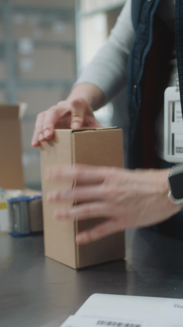 cajas de embalaje para trabajadores de almacén