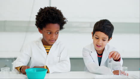 learning, science and kids talking in class